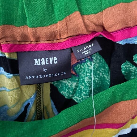 NWT! ANTHROPOLOGIE Maeve Nickoleta TROPICAL 🏝️Maxi Dress. Size XL. - Picture 6 of 7